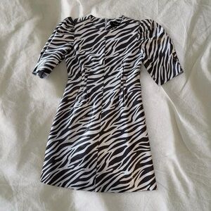 En Saison Zebra Print Mini Dress